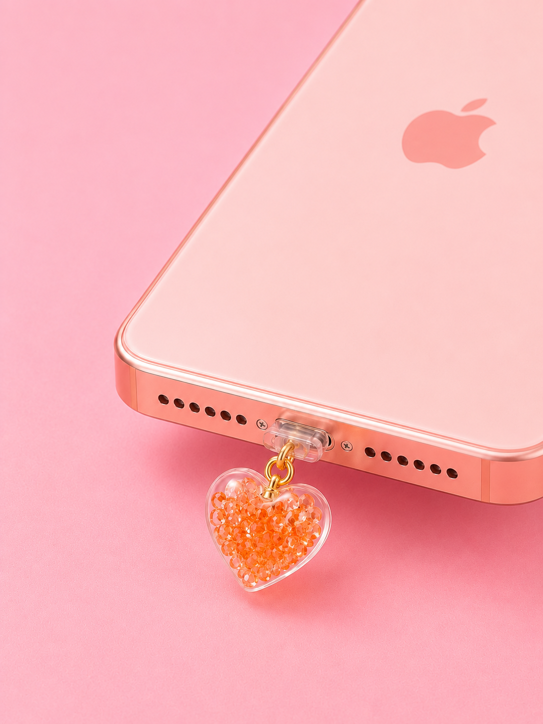 🩷✨Glow in the Dark Crystal Heart Dust Plug Charm